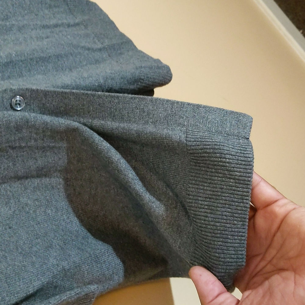 Joe Fresh| NWT Long Grey Buttoned Down Long Sleeve Cardigan Cotton Blend - Picture 4 of 14